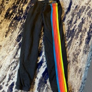 Aviator Nation neon stripe sweats